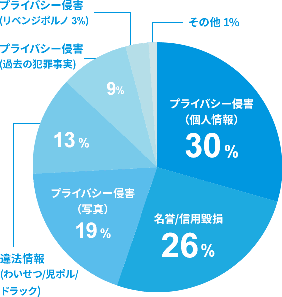 円グラフ：2019年のインターネット関連相談
