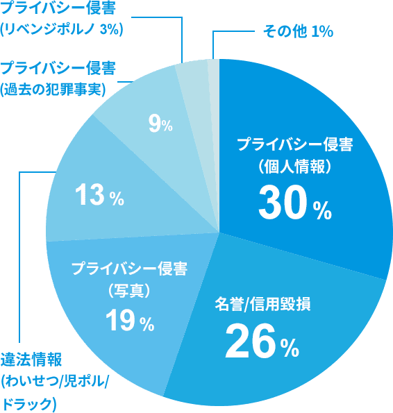 円グラフ:2019年のインターネット関連相談